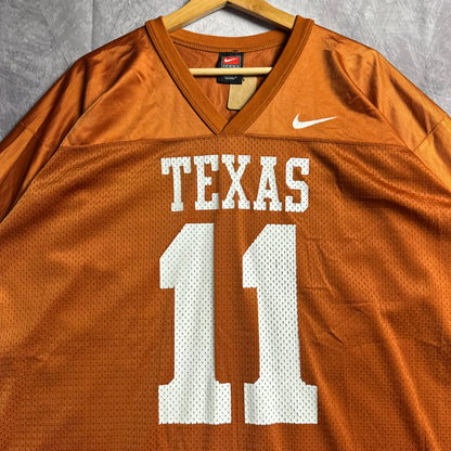 00s Orange Texas Longhorns Nike #11 Football Jersey 4613