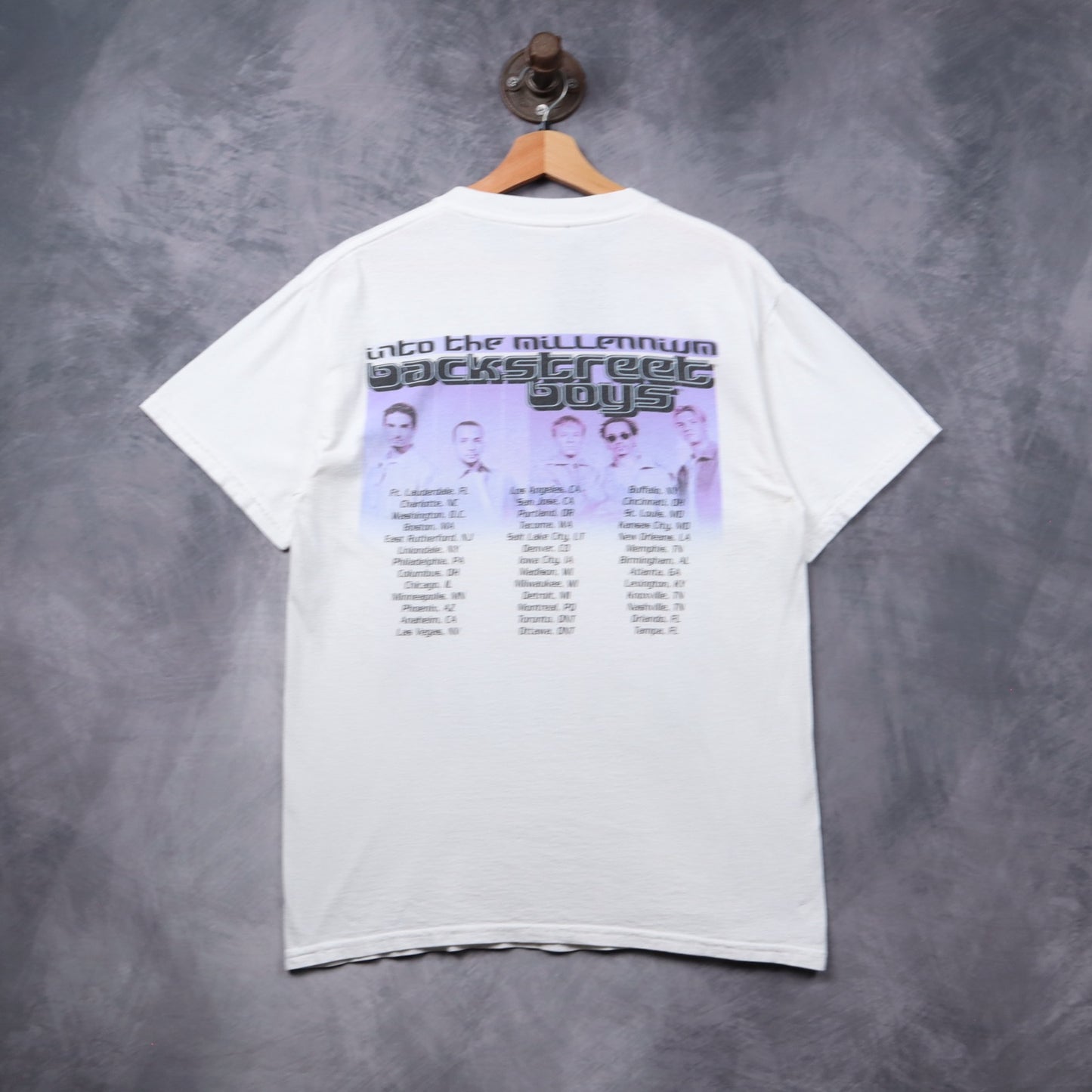1999 White Backstreet Boys Millennium Tour Shirt 5442