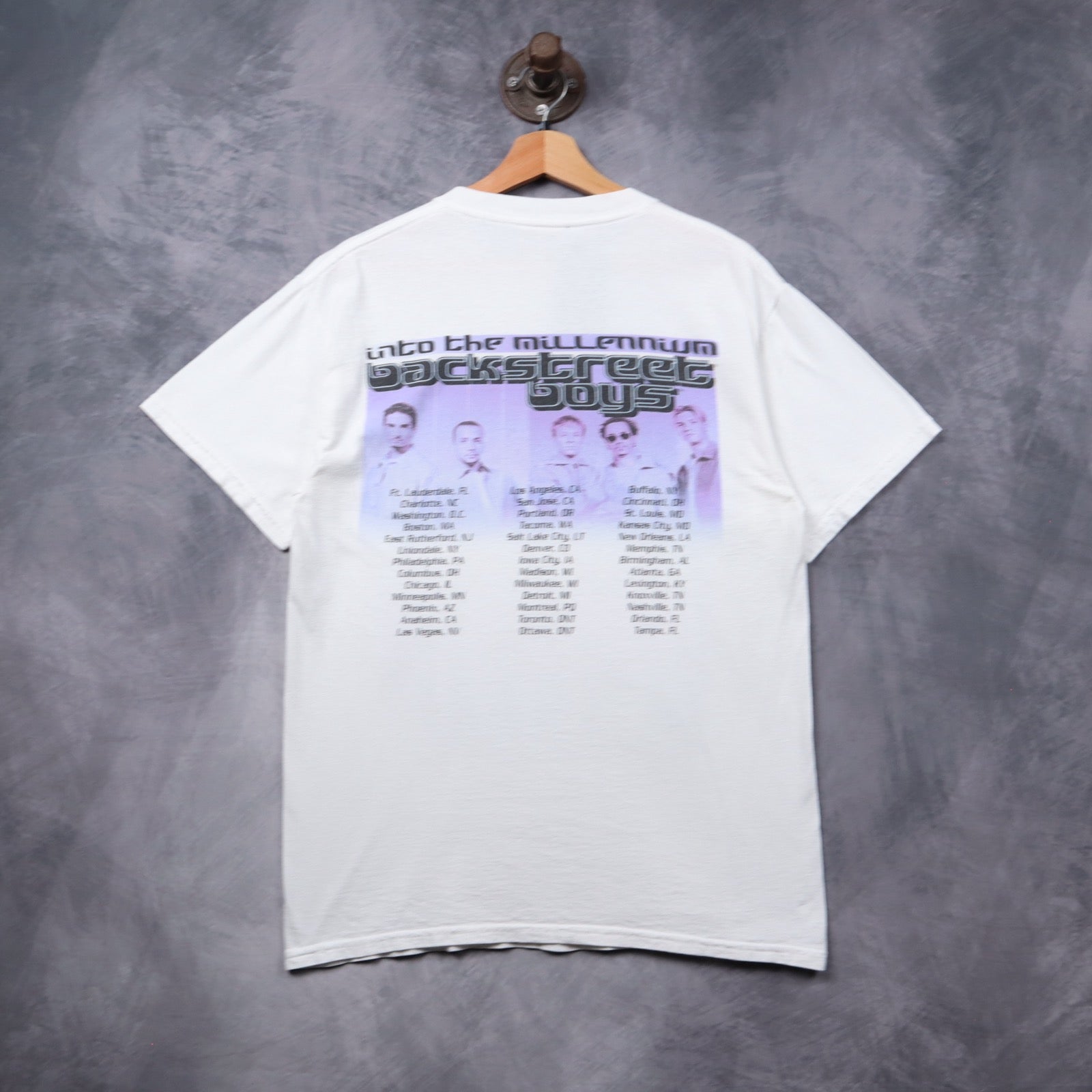 1999 White Backstreet Boys Millennium Tour Shirt 5442