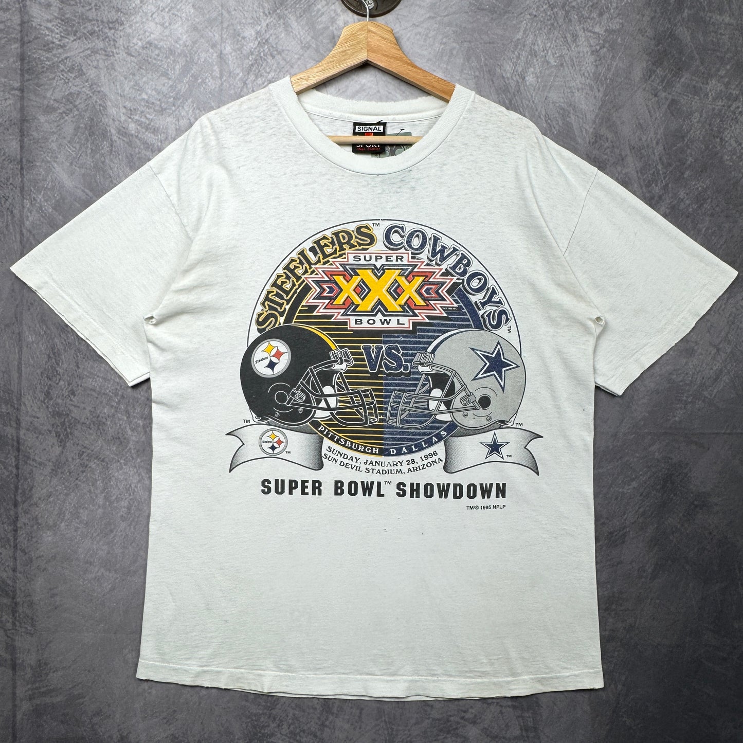 1995 White Super Bowl XXX Shirt 4232