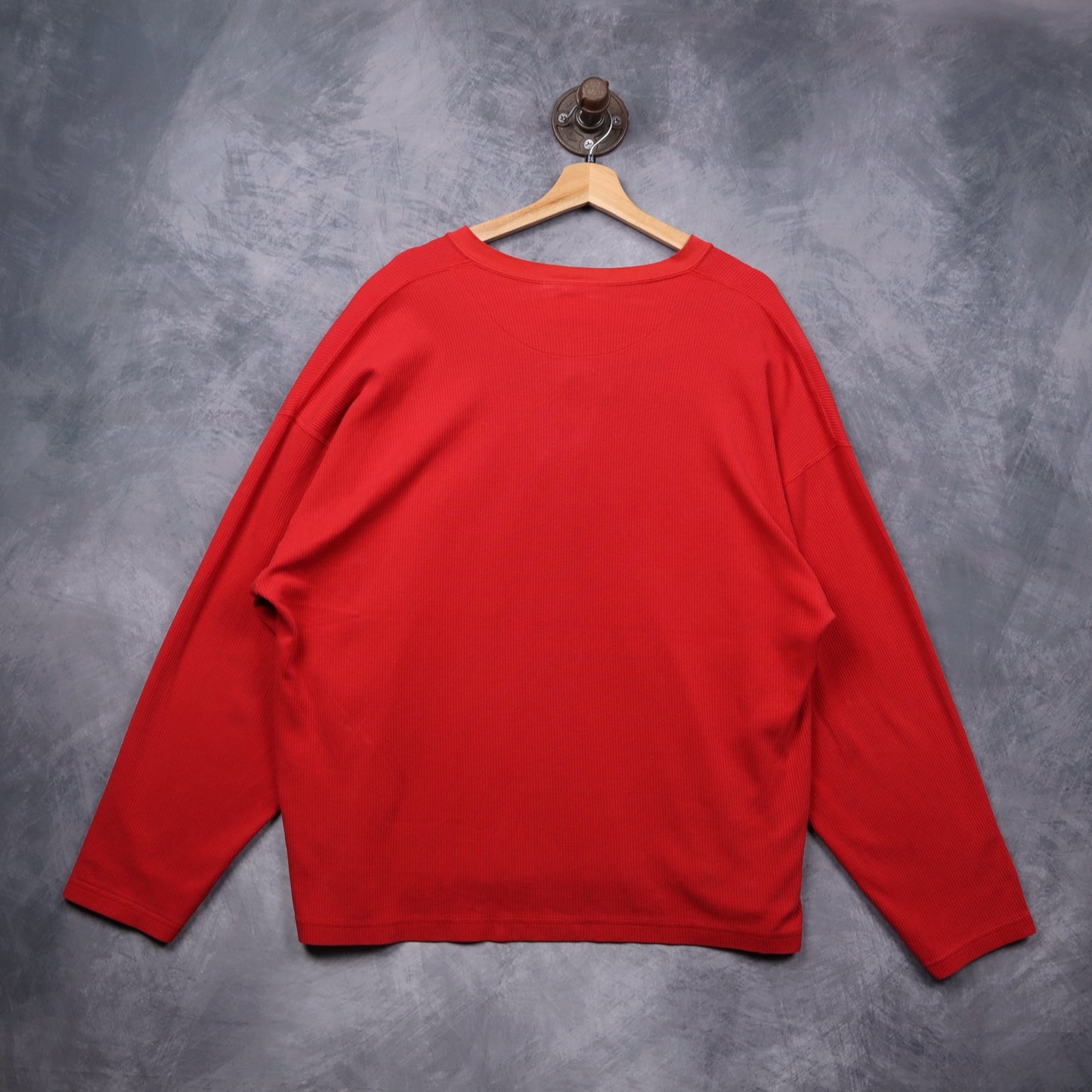 90s Red Marlboro Unlimited Ribbed Henley Long Sleeve 5608