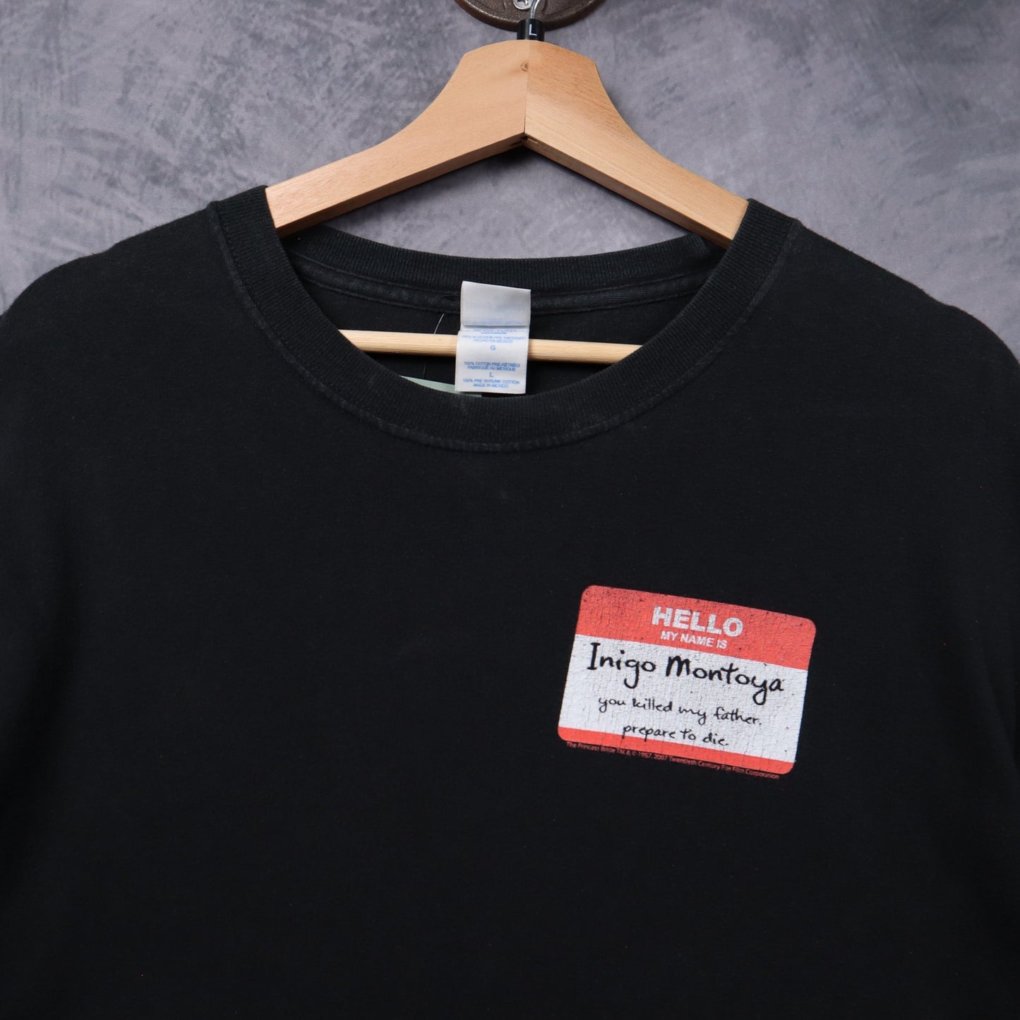 2007 Black Princess Bride Inigo Montoya Shirt 5356