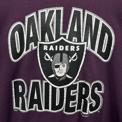 1995 Purple Oakland Raiders Crewneck Sweatshirt 4143