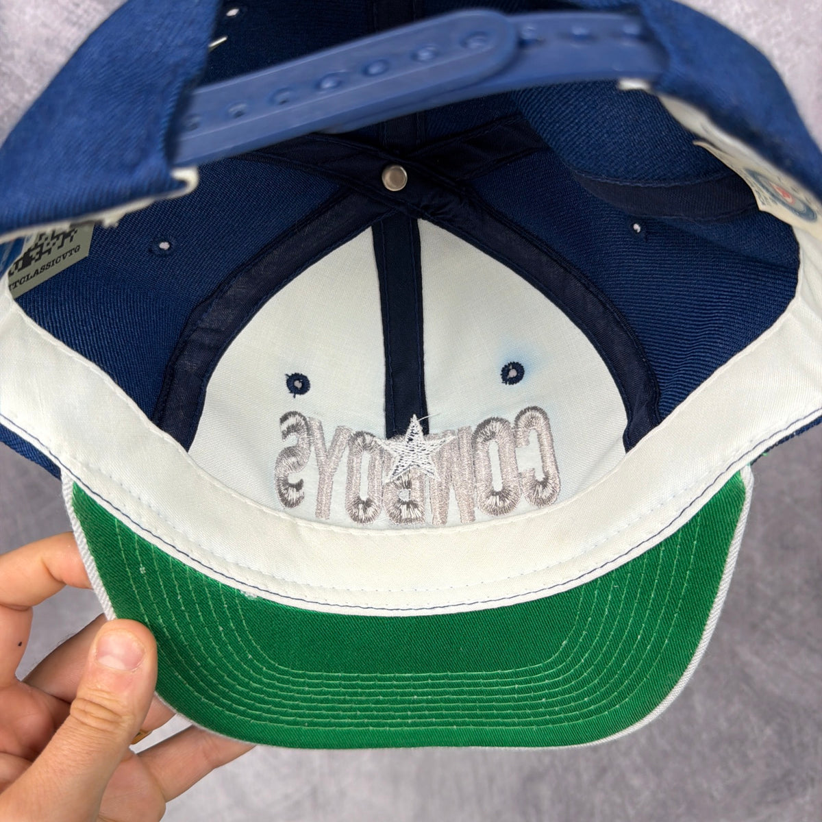 90s Navy Blue Dallas Cowboys Snapback Hat 6868