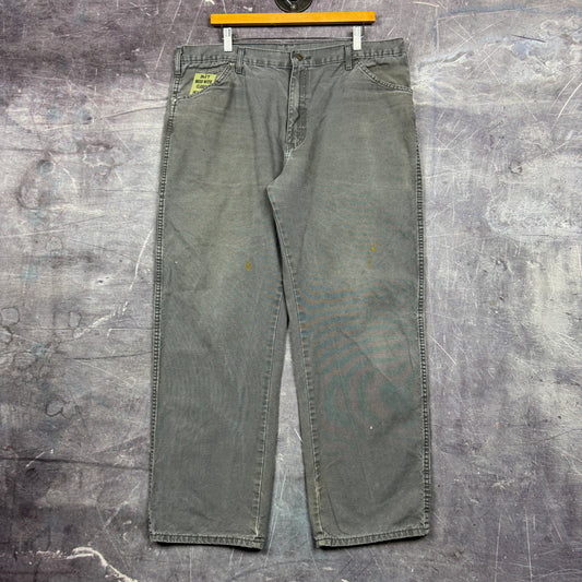 00s Gray Dickies Carpenter Work Pants 37x30 0476