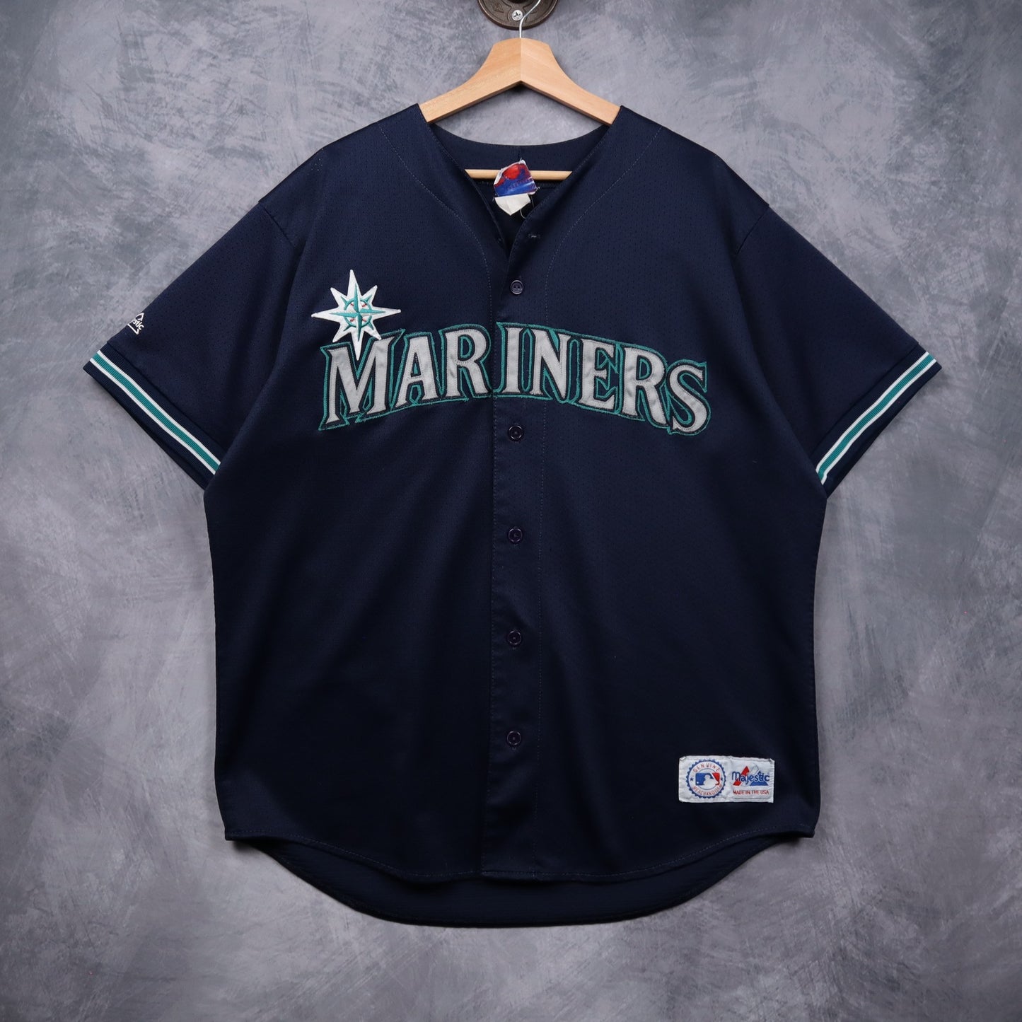90s Navy Seattle Mariners Majestic Jersey 5610