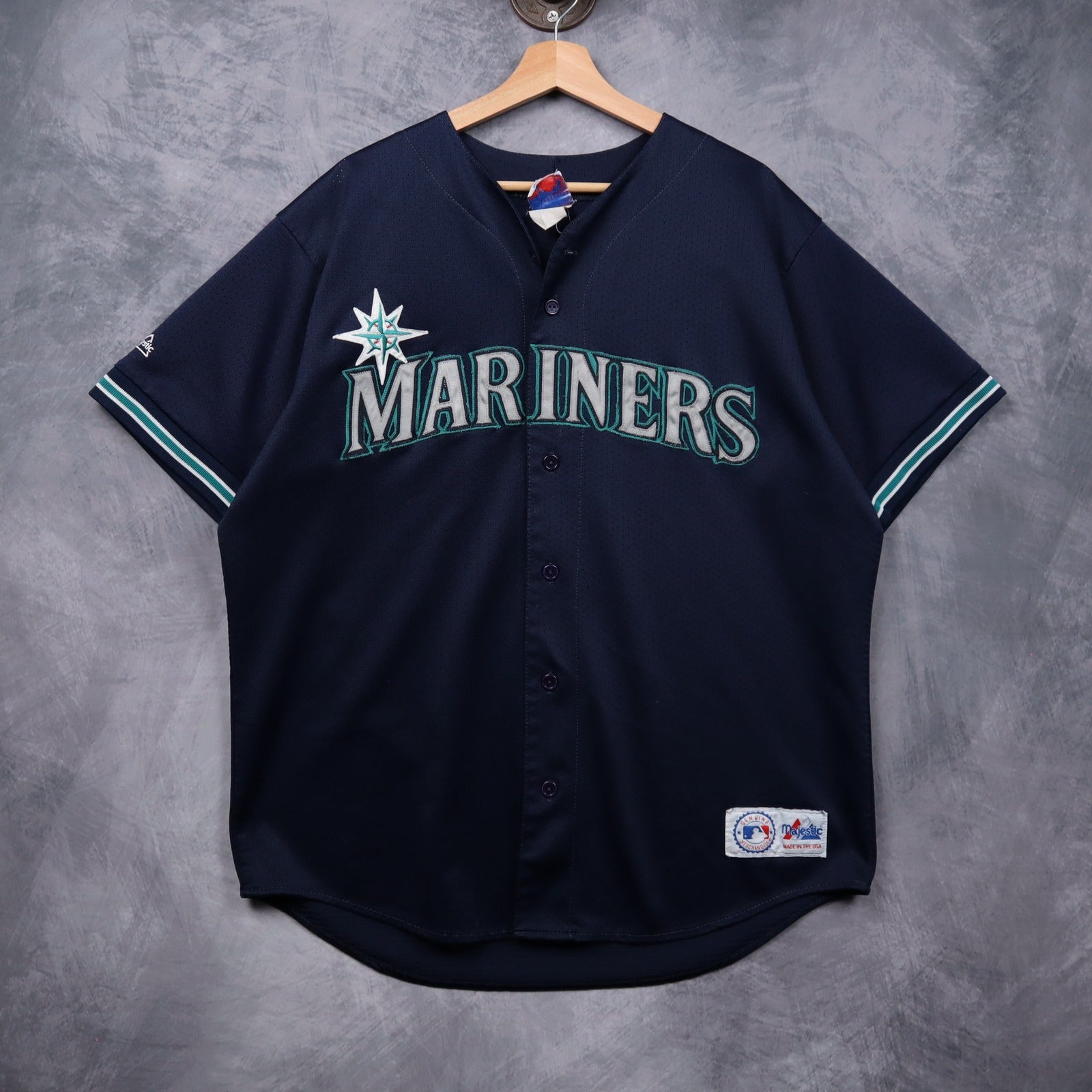 90s Navy Seattle Mariners Majestic Jersey 5610