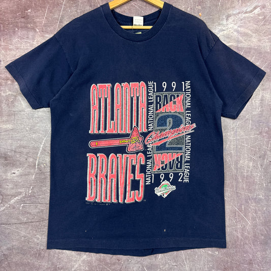 1992 Blue Atlanta Braves Shirt 3284