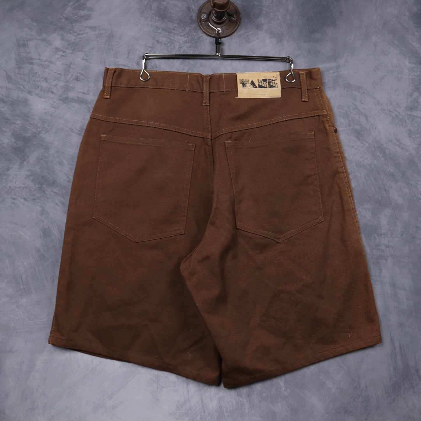 90s Brown Tank Denim Shorts 5208