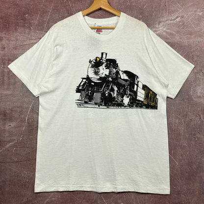 90s White Train Shirt 3812