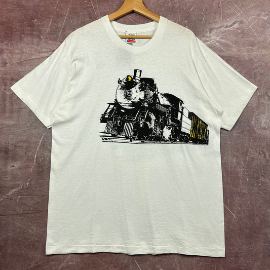 90s White Train Shirt 3812