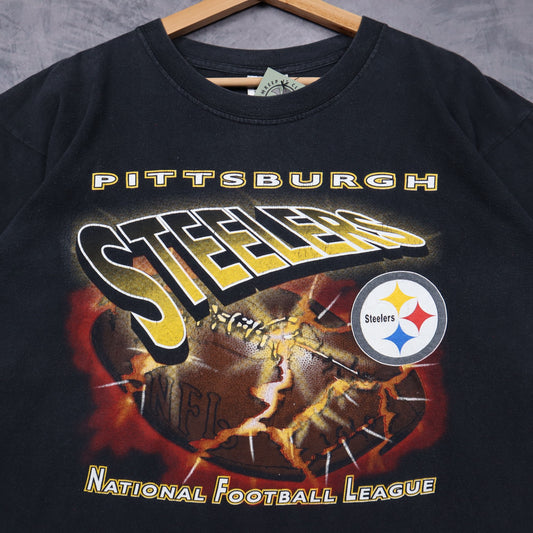 00s Black Pittsburgh Steelers NFL Shirt 6765
