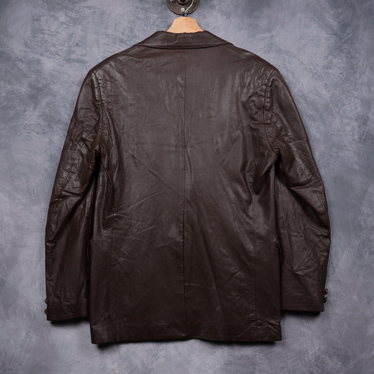 90s Brown Leather Givenchy Blazer 5067