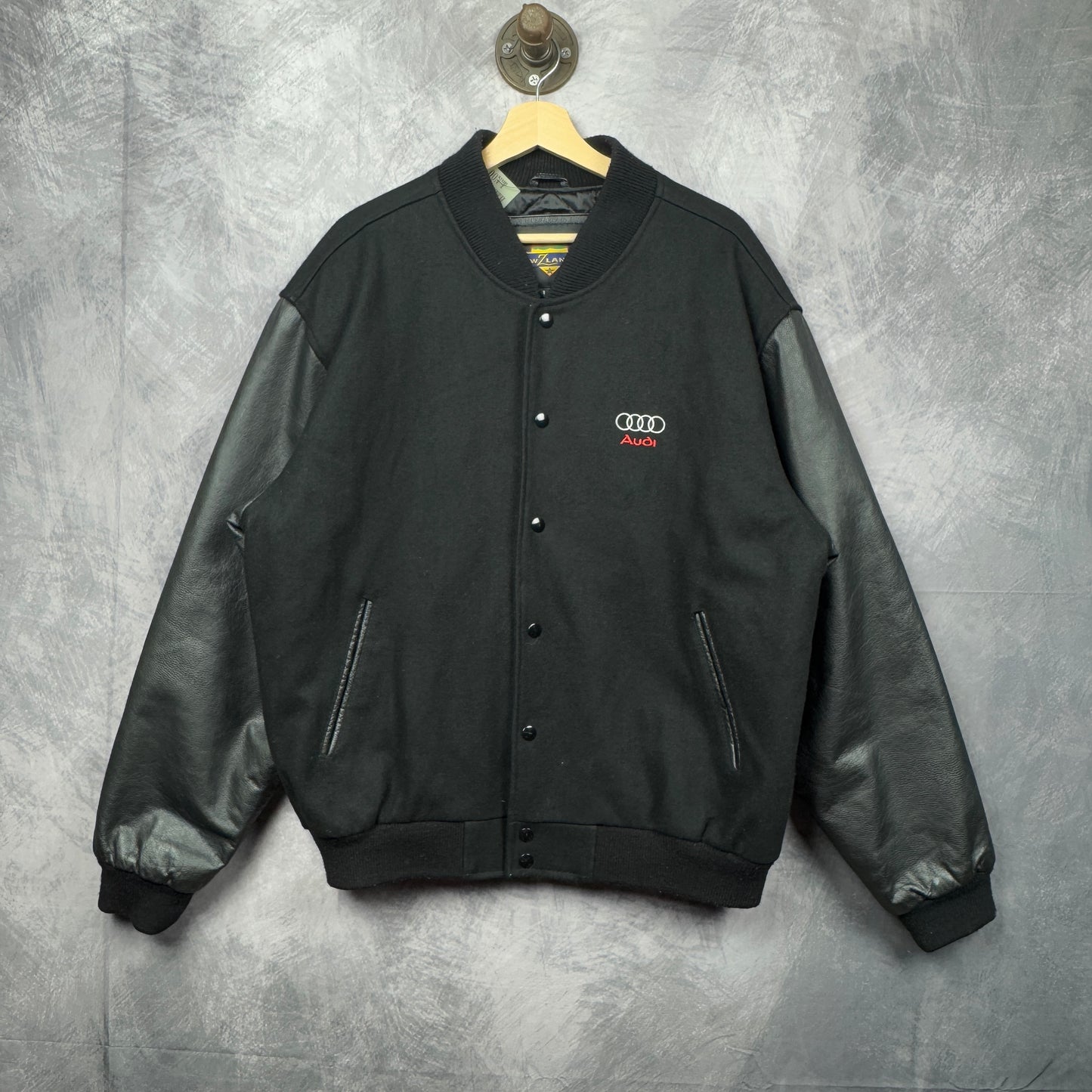 00s Black Audi Letterman Jacket 4040