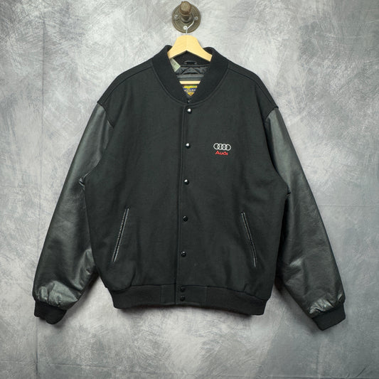 00s Black Audi Letterman Jacket 4040
