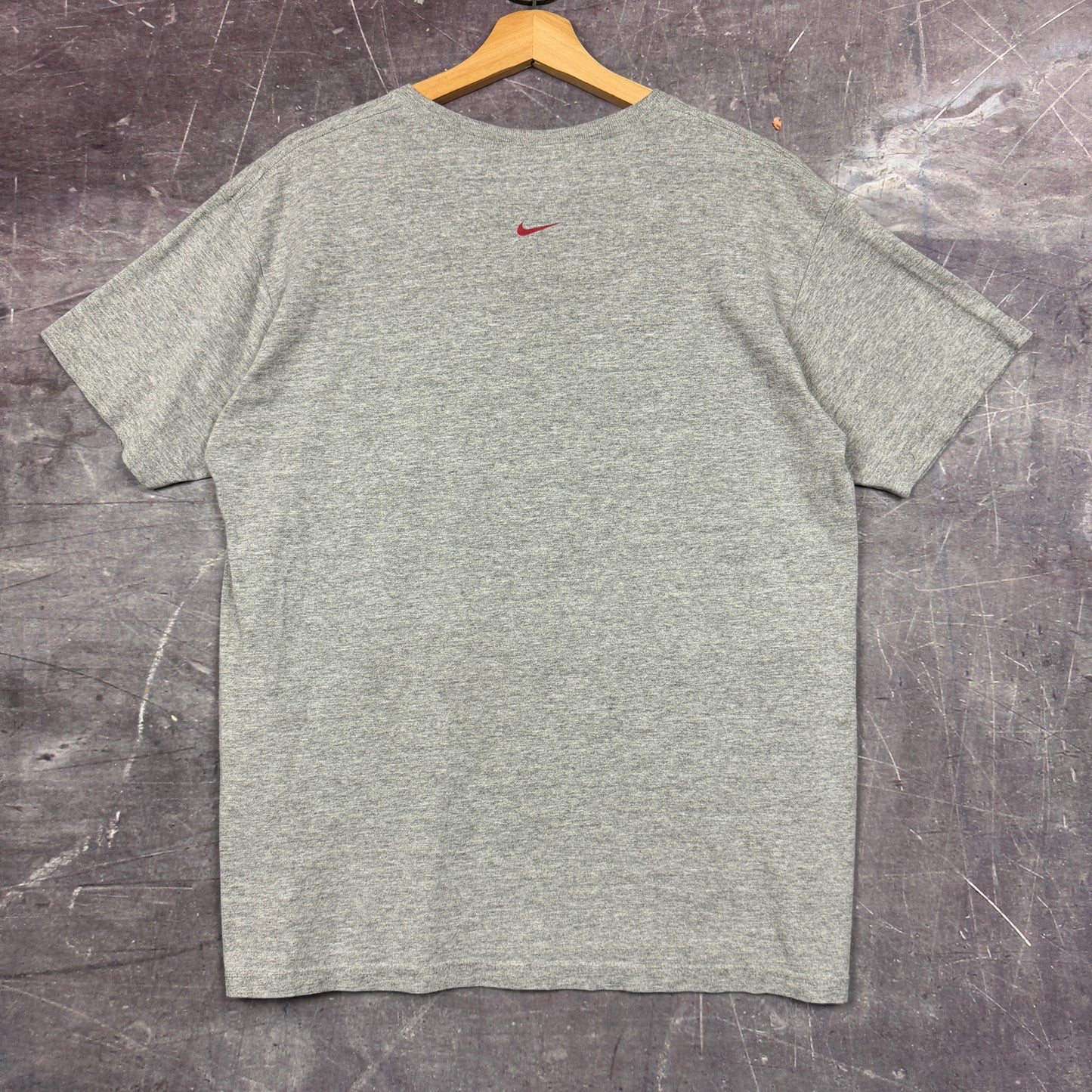 Early 00s Light Gray Nike Red Yellow Essential Logo Graphic Shirt L 1016