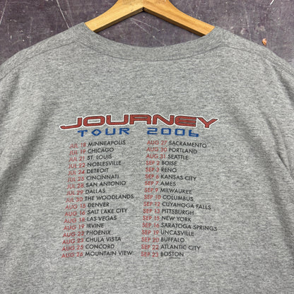2006 Light Gray Journey Escape Tour Graphic Shirt XL 1171