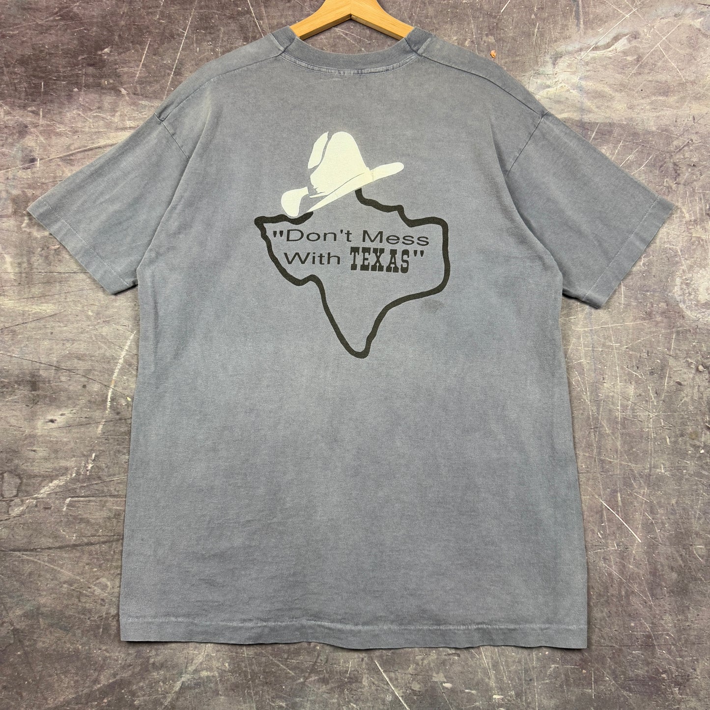 90s Grey Lone Star Steakhouse & Saloon Graphic Shirt L 0969