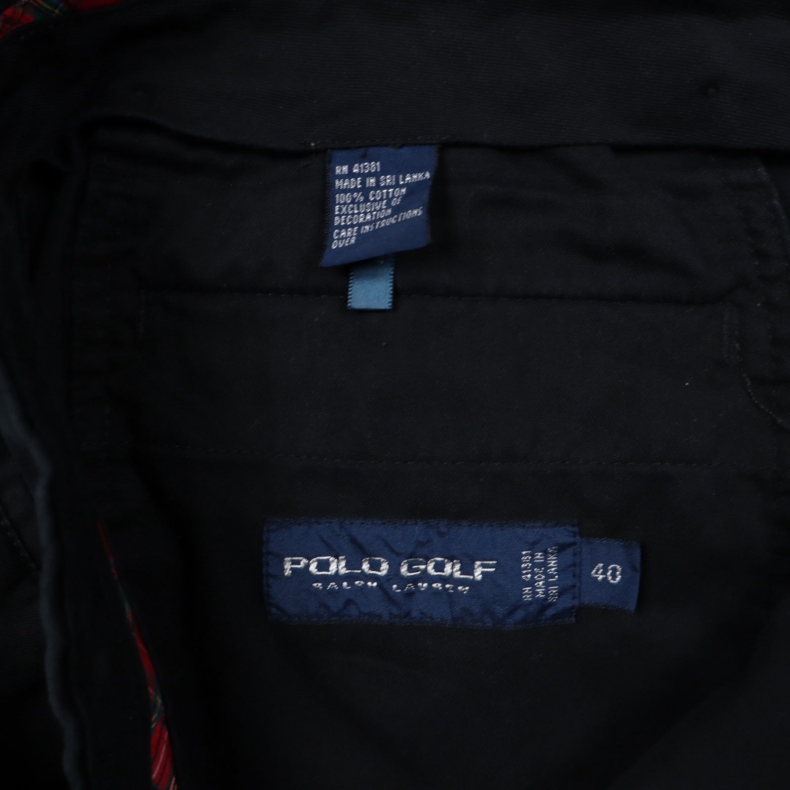 Y2K Black Polo Golf Ralph Lauren Chino Shorts 5195