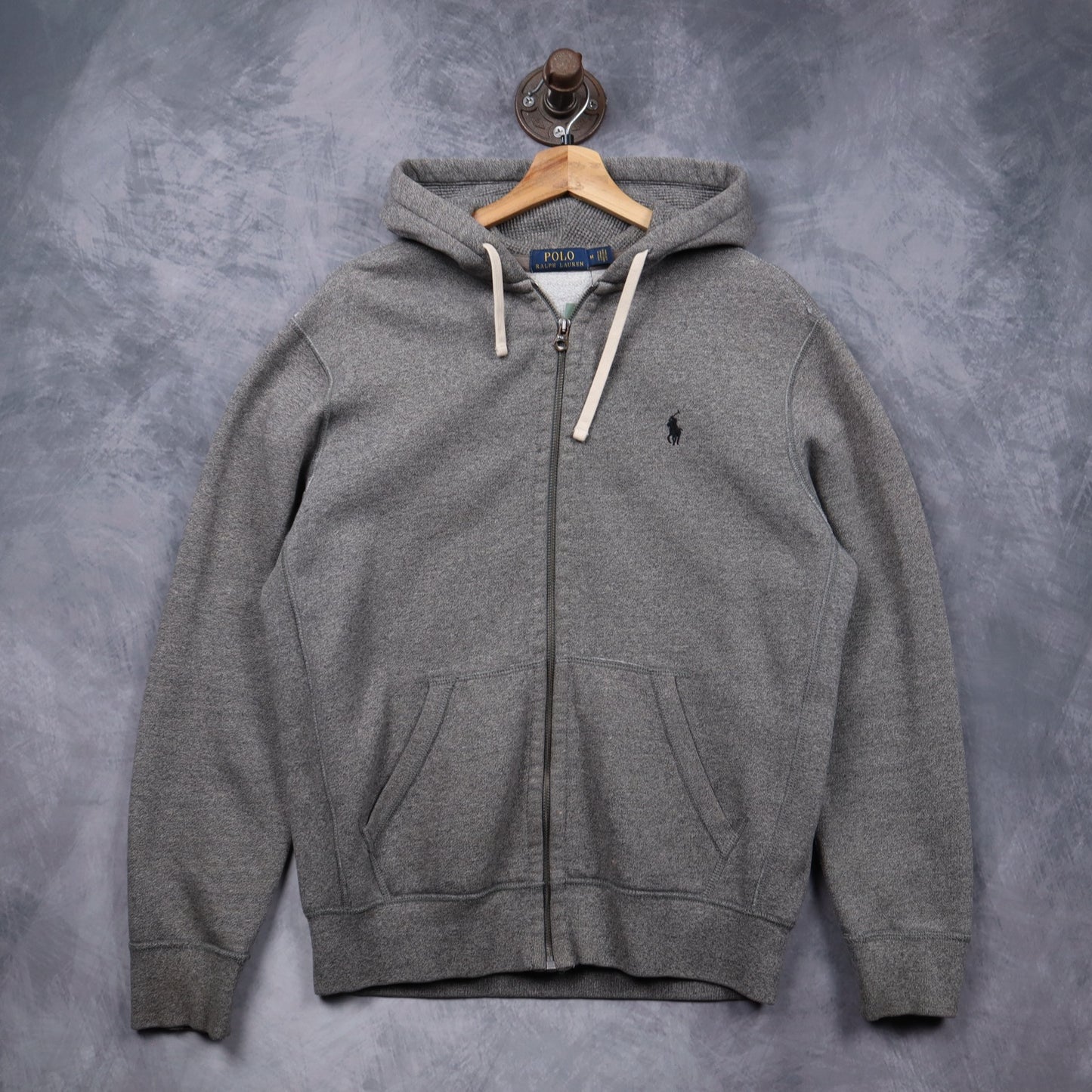Early 00s Grey Polo Ralph Lauren Zip Up Hoodie 5492