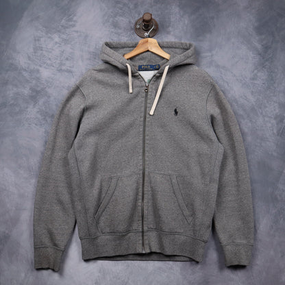Early 00s Grey Polo Ralph Lauren Zip Up Hoodie 5492