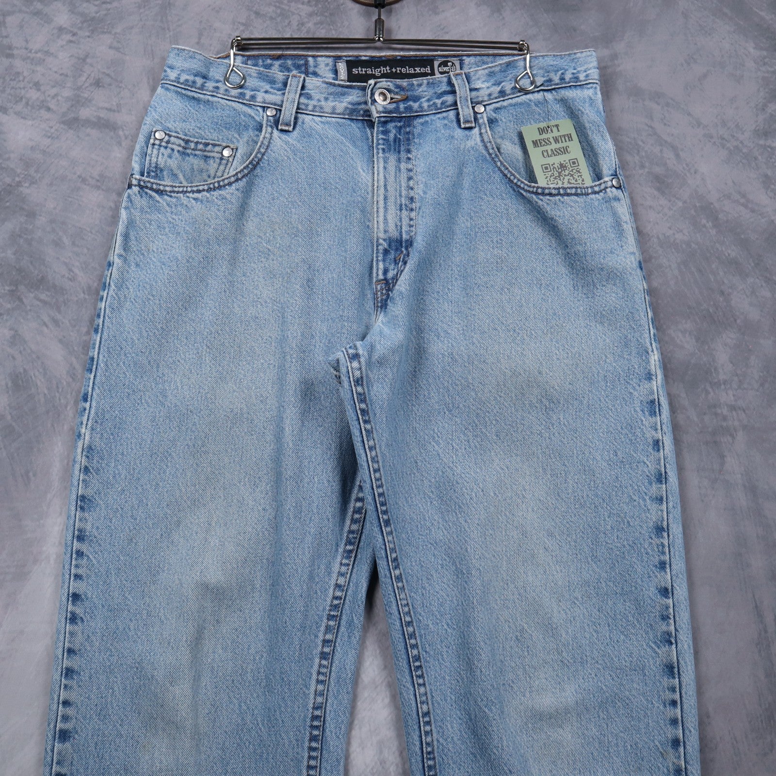 90s Light Wash Levi's Silvertab Straight + Relaxed Jeans 5055