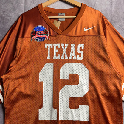 2010 Orange Texas Longhorns Colt McCoy #12 BCS Patch Jersey 4597