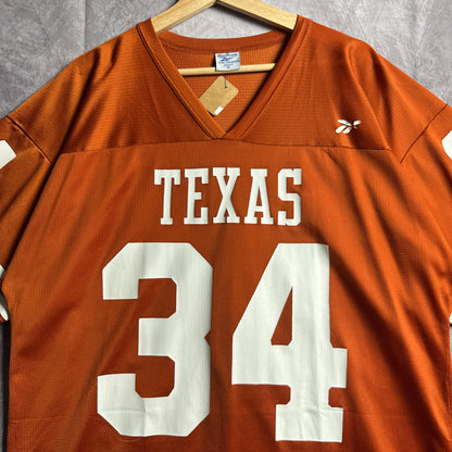 90s Orange Texas Longhorns Ricky Williams Reebok #34 Jersey 4595