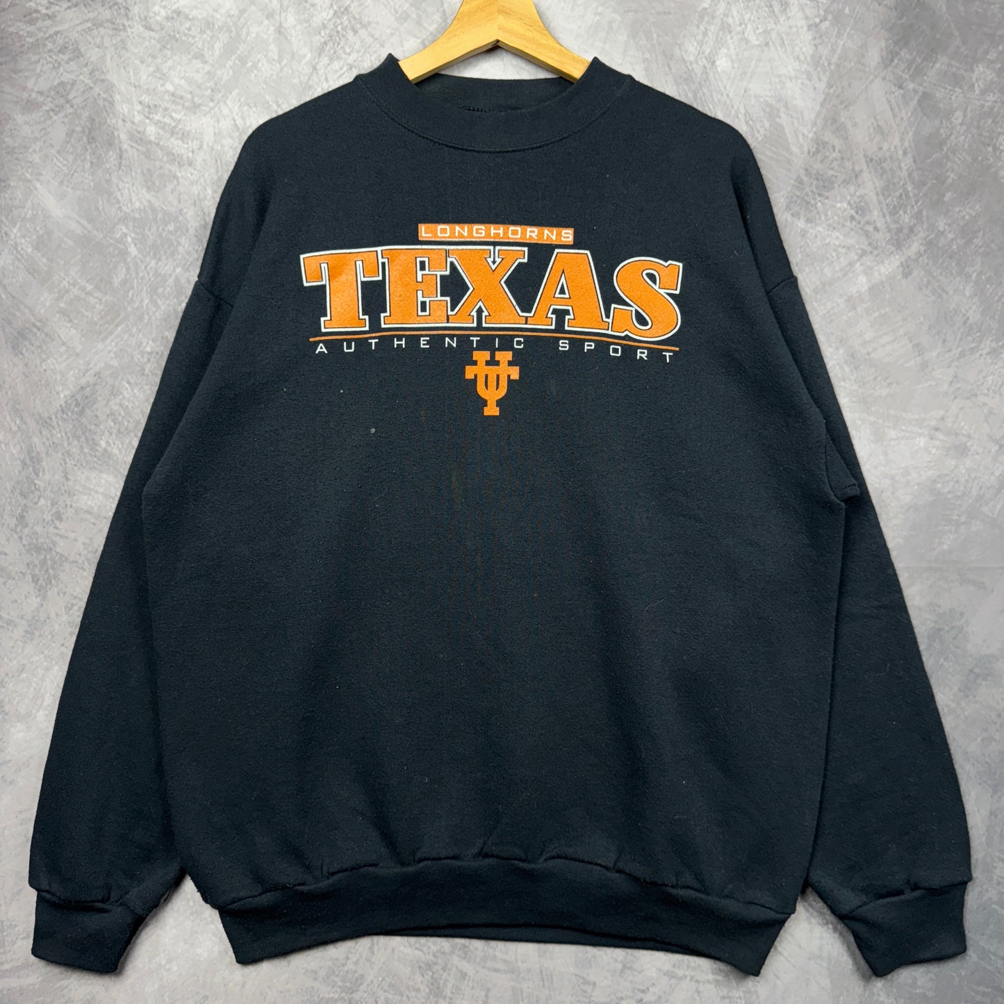 90s Black Texas Longhorns Crewneck Sweatshirt 4390