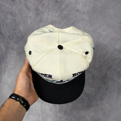 90s Cream Dallas Cowboys Super Bowl Back to Back Champions Snapback Hat 6849