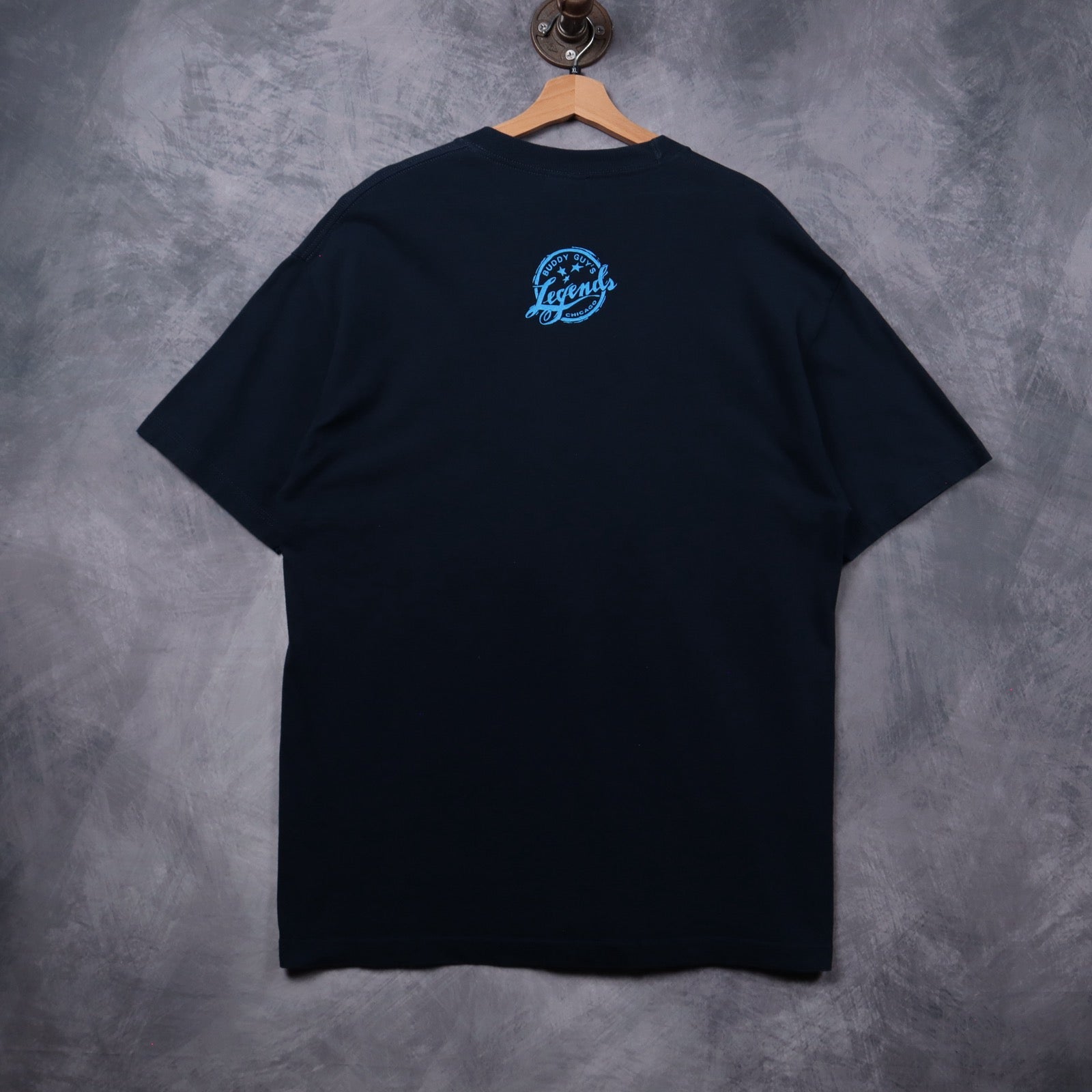 90s Navy Mt. Bluesmore Buddy Guy's Legends Chicago Shirt 5446