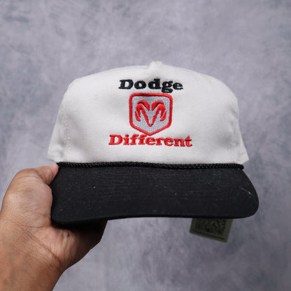 00s White Dodge Different Snapback Hat 7286