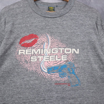 80s Heather Gray Remington Steele Shirt 4674