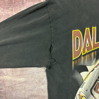 90s Black Dale Jarrett Nascar Longsleeve Shirt 3387