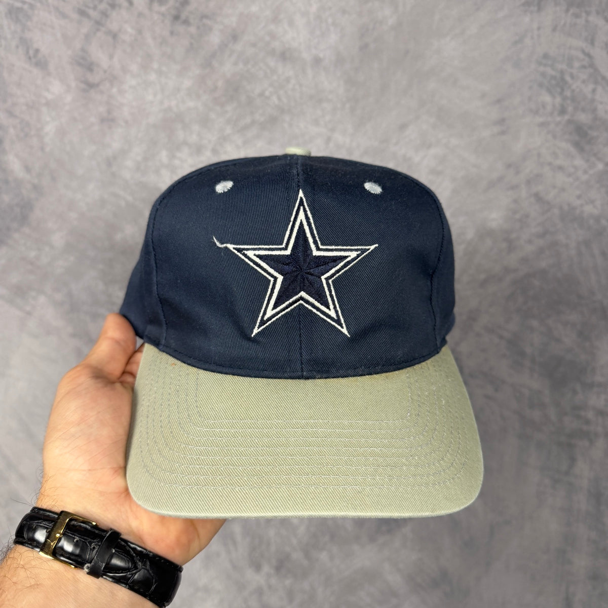 90s Navy Blue Dallas Cowboys Logo Athletic Hat 6805
