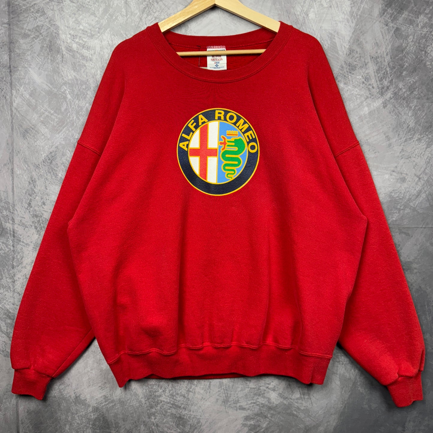 90s Red Alfa Romeo Crewneck Sweatshirt 3998