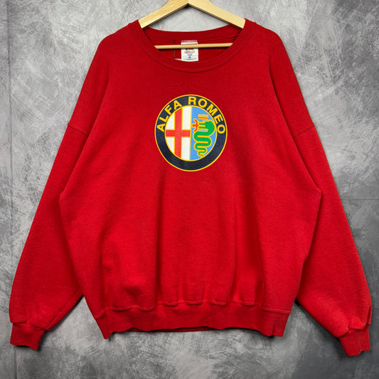 90s Red Alfa Romeo Crewneck Sweatshirt 3998