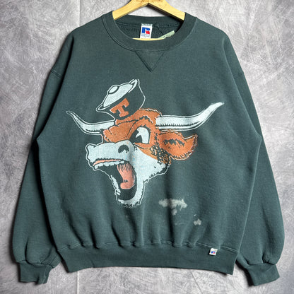 Green Don’t Mess With Classic Texas Longhorns Crewneck Sweatshirt 4405