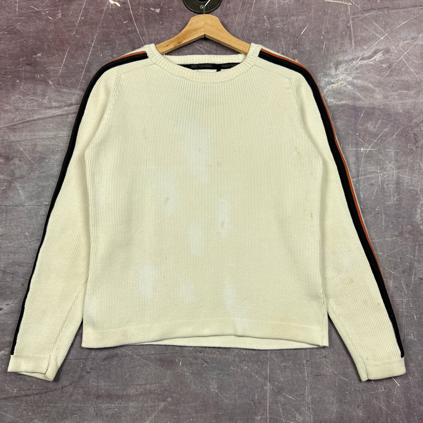 90s Off White Harley Davidson Knit Sweater 3071