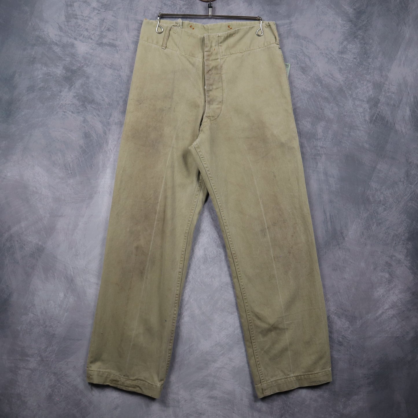 40s Khaki US Military Button Fly Trousers 5045