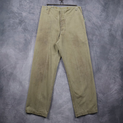 40s Khaki US Military Button Fly Trousers 5045