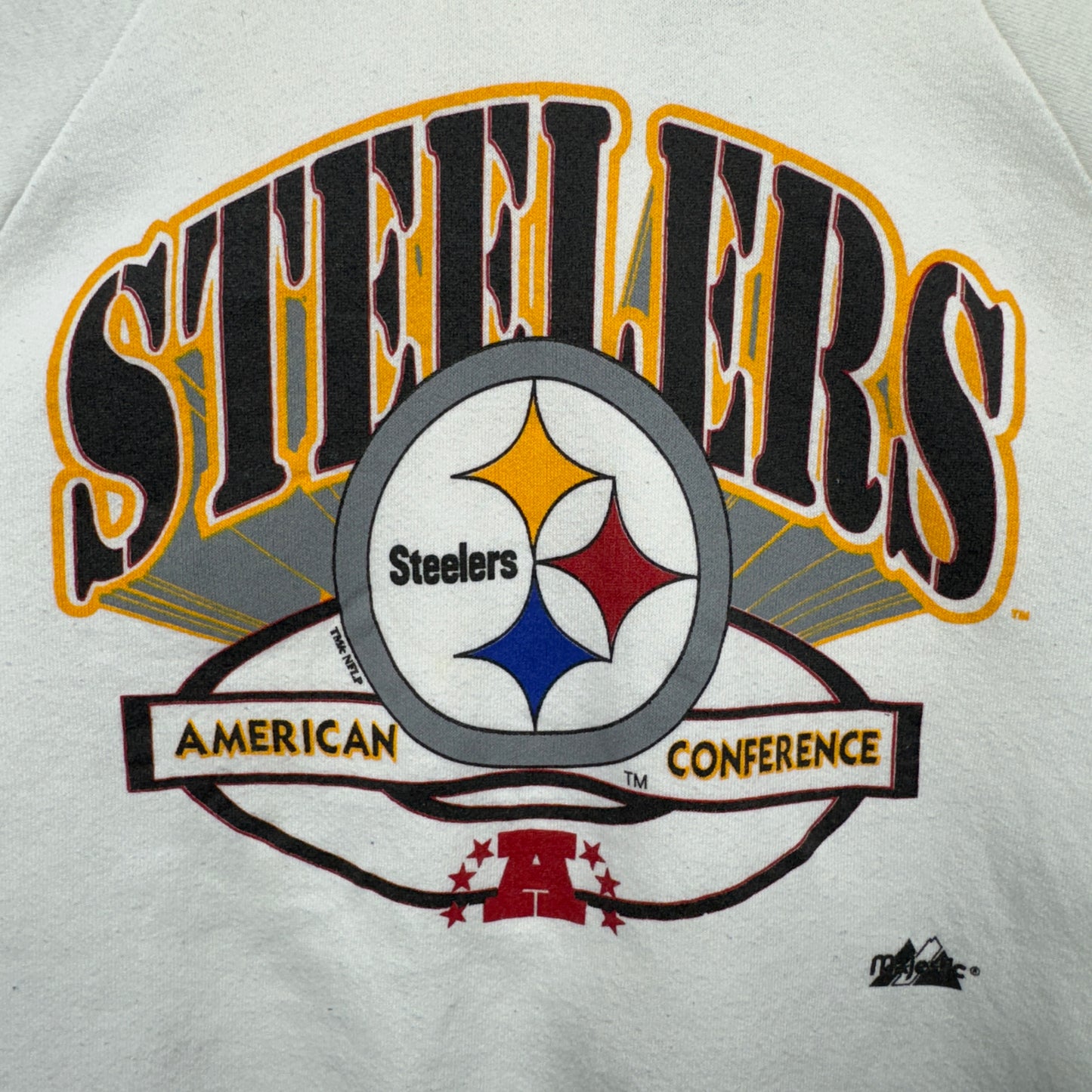 90s White Pittsburgh Steelers Crewneck Sweatshirt 4275