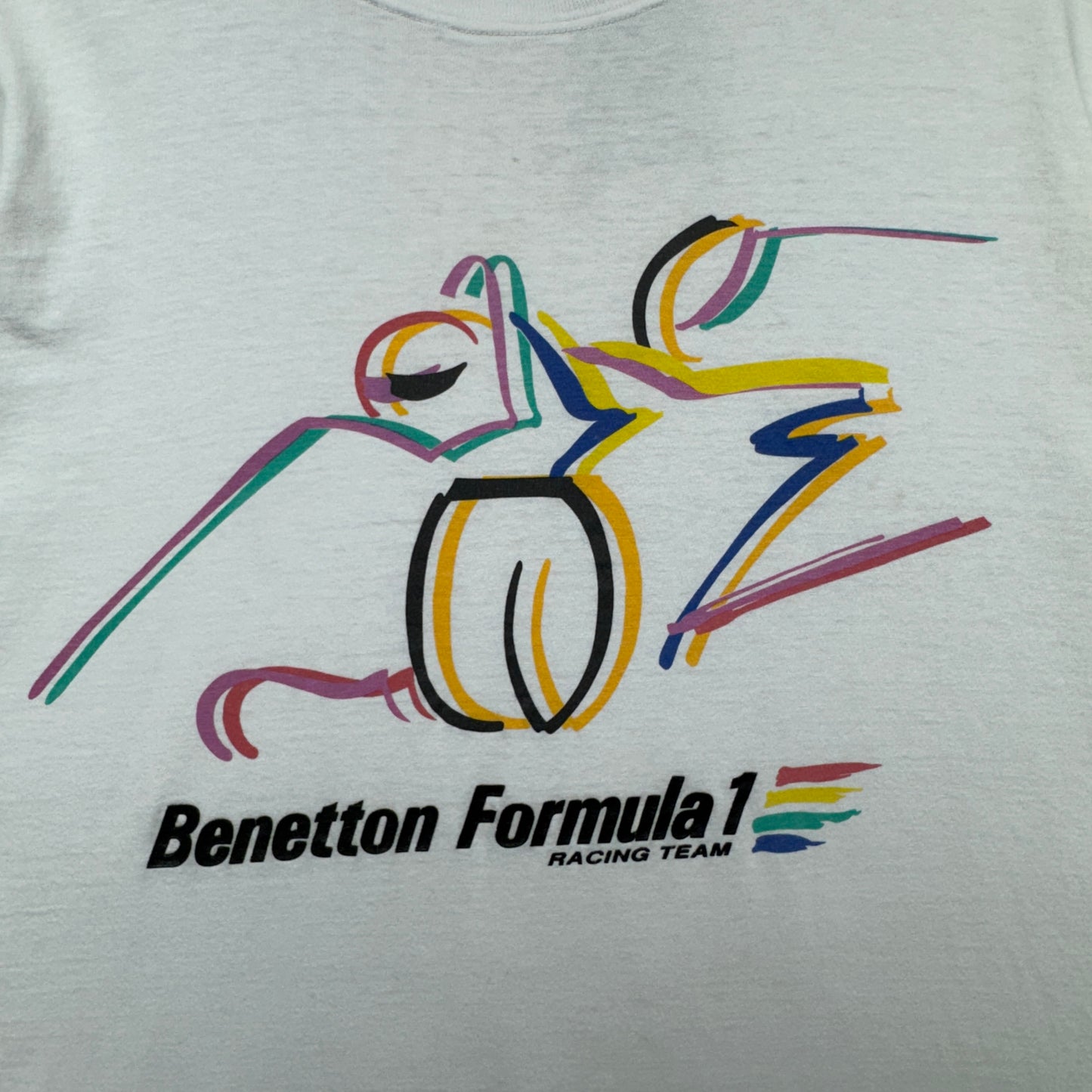 90s White Benetton Formula 1 Shirt 3956
