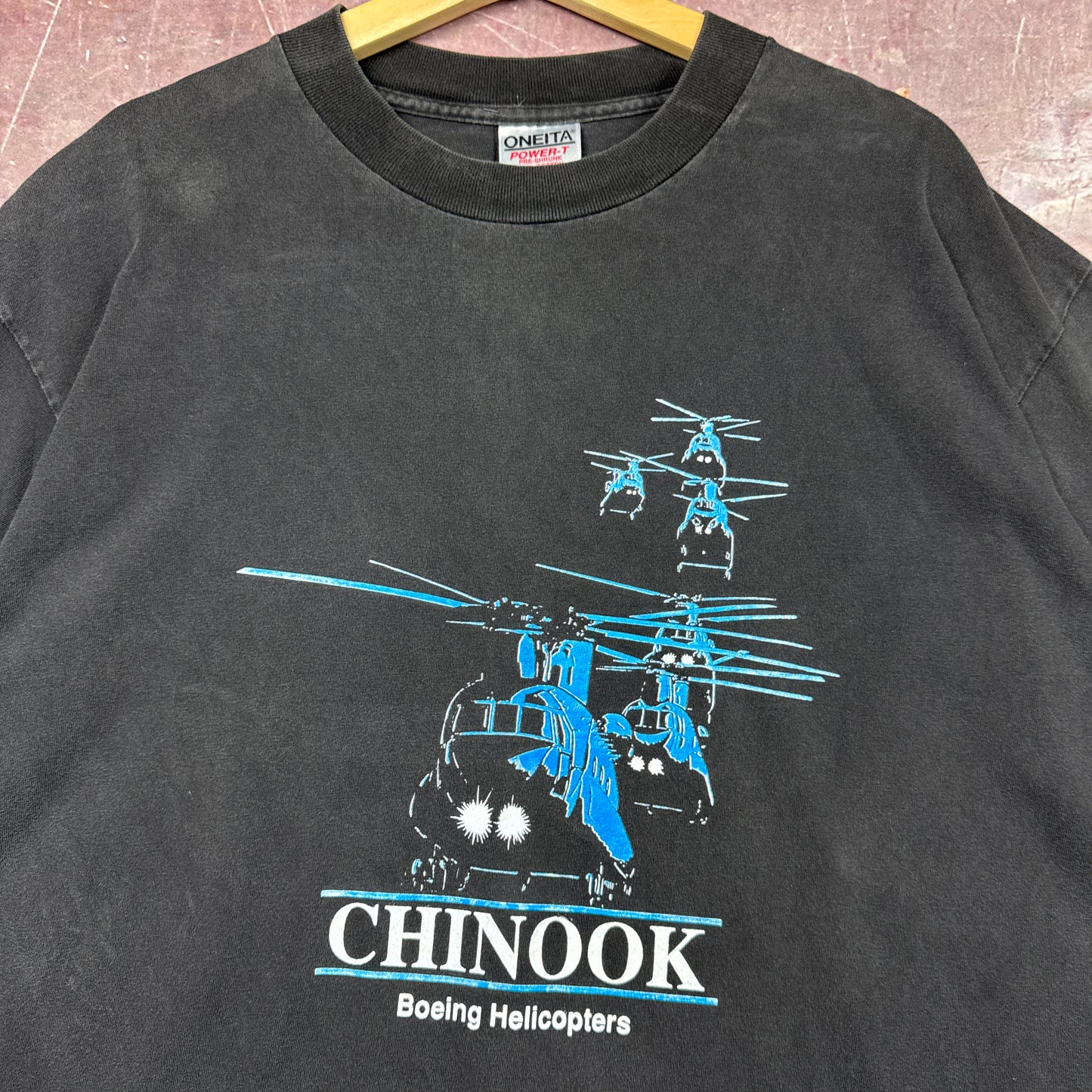 90s Chinook Boeing Helicopters Tee 3807
