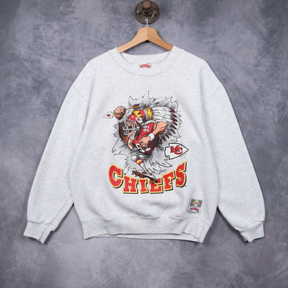 1993 Grey Kansas City Chiefs Crewneck Sweatshirt 6432
