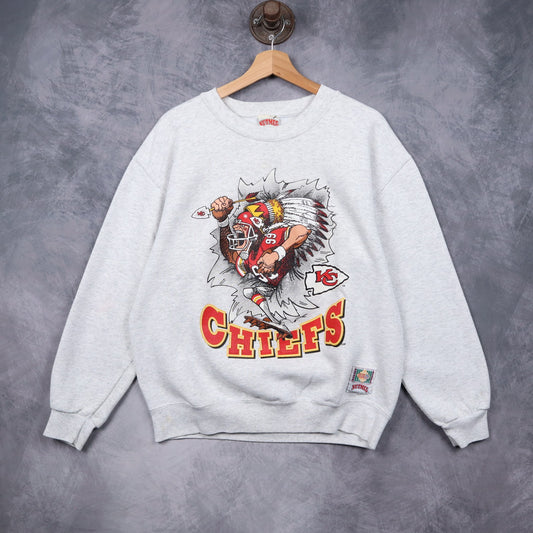1993 Grey Kansas City Chiefs Crewneck Sweatshirt 6432