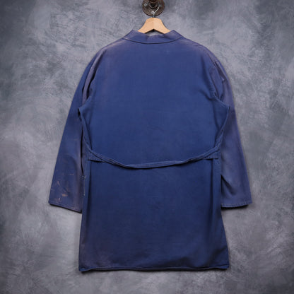 70s Faded Blue French Workwear Chore Coat 5080