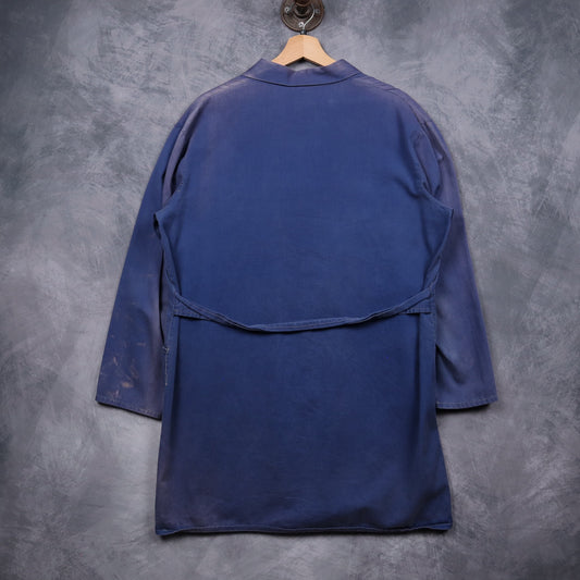 70s Faded Blue French Workwear Chore Coat 5080