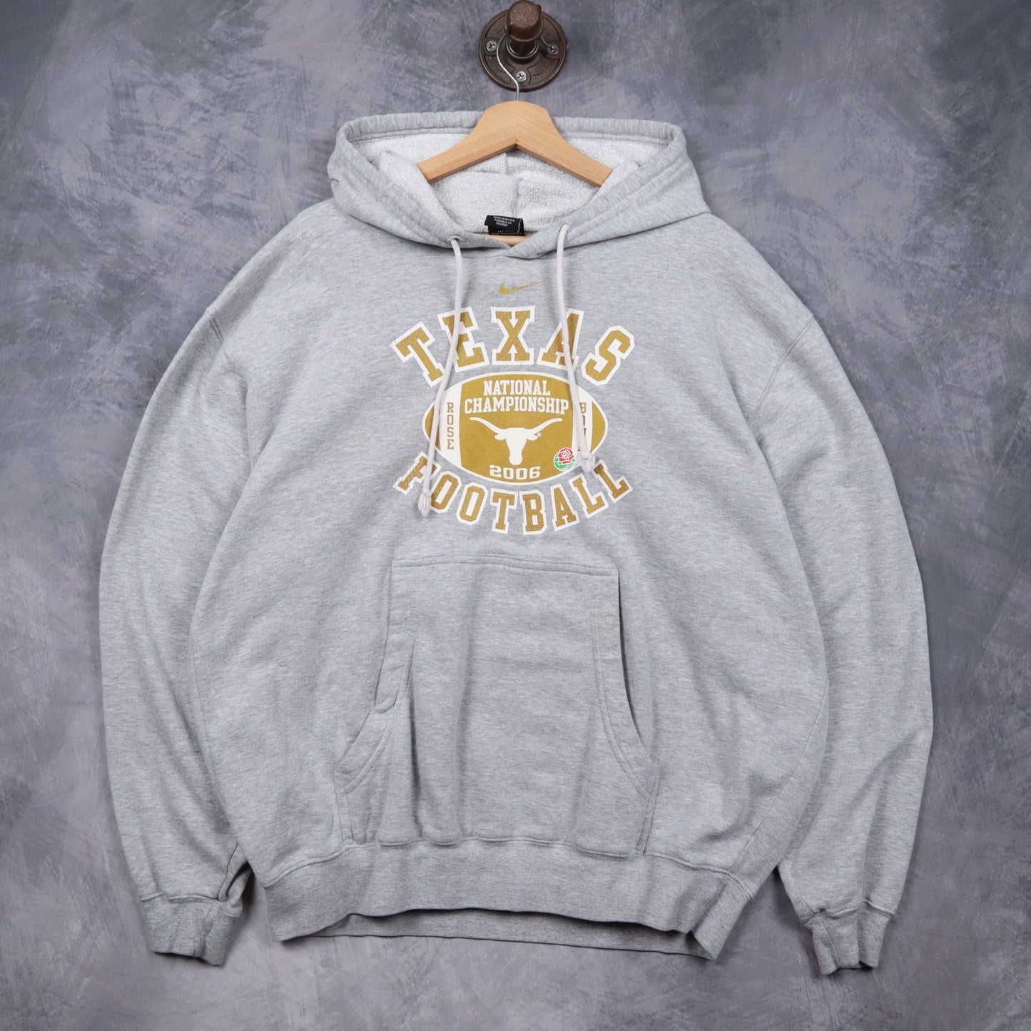 2006 Grey Nike Texas Longhorns Football Rose Bowl Hoodie 5625