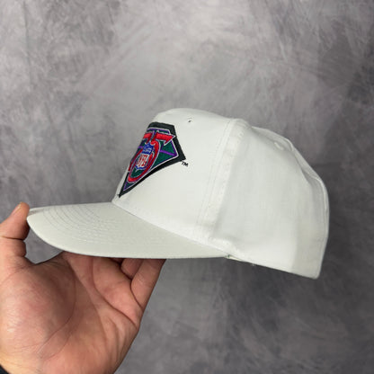 90s White NFL 75th Anniversary Snapback Hat 4305